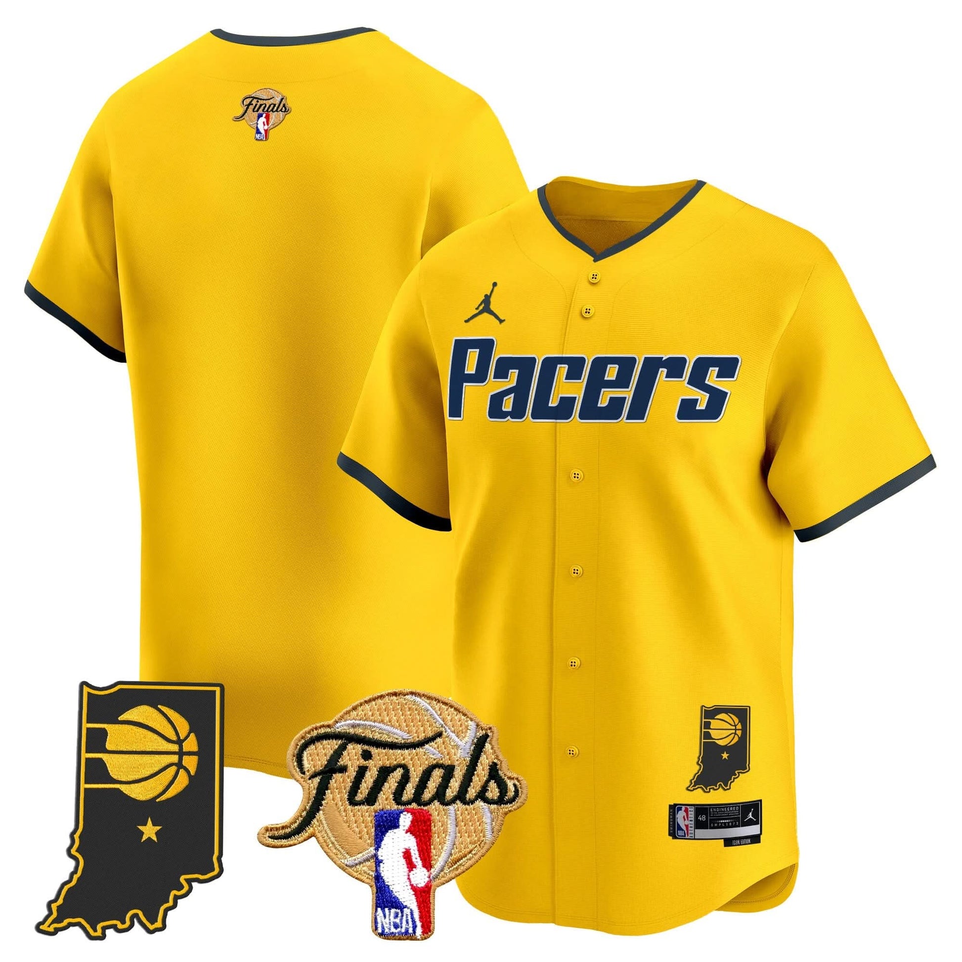 Indiana Pacers 2025 Finals Vapor Baseball Jersey - All Stitched