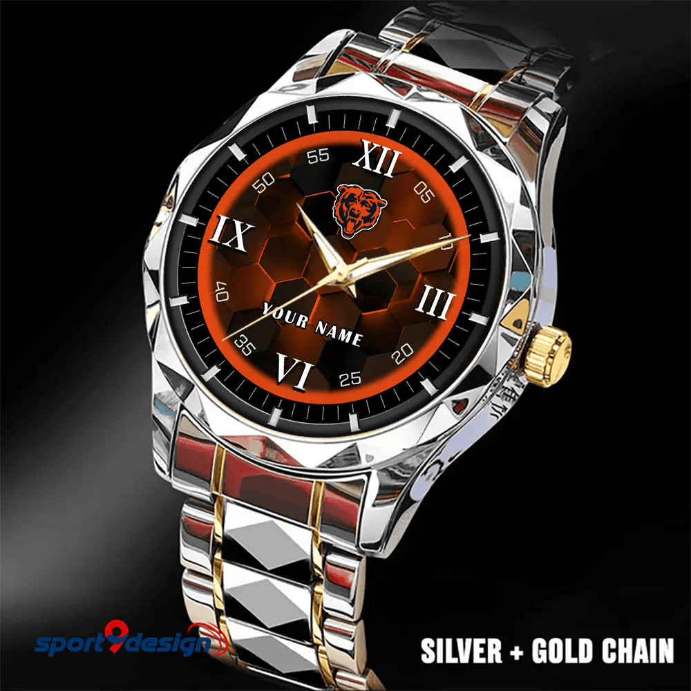 Chicago Bears Luxury Diamond Men Watch Trending 2025