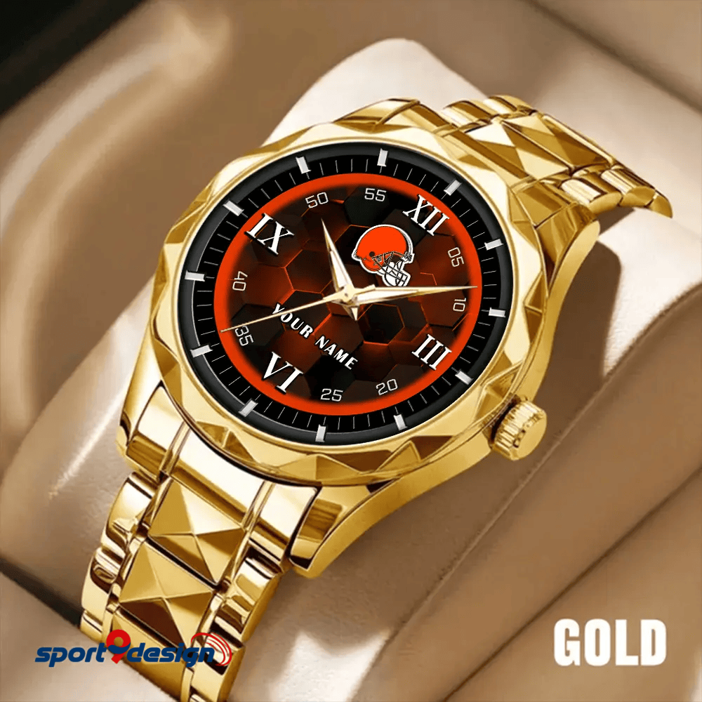 Cleveland Browns Luxury Diamond Men Watch Trending 2025