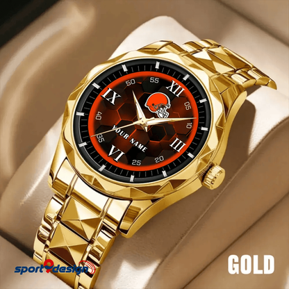 Cleveland Browns Luxury Diamond Men Watch Trending 2025