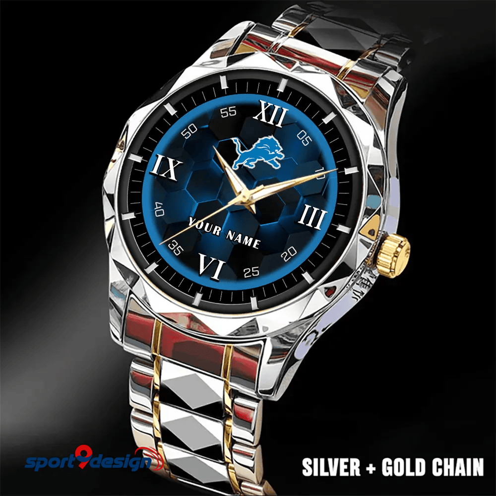 Detroit Lions Luxury Diamond Men Watch Trending 2025