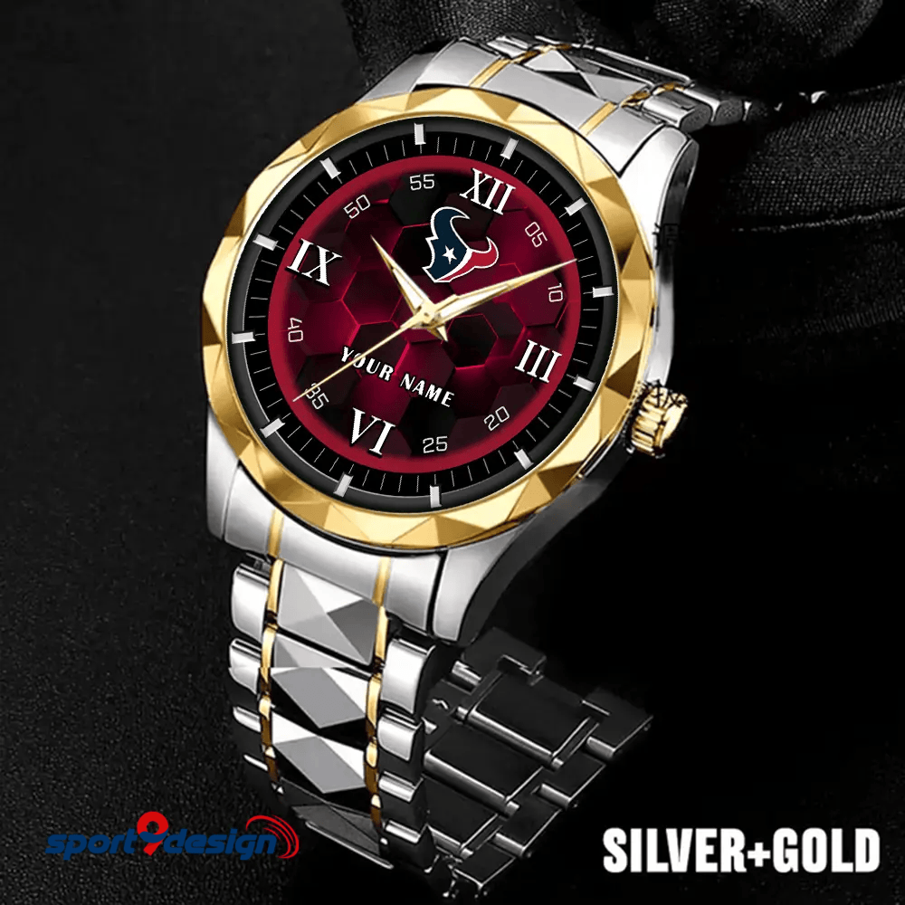 Houston Texans Luxury Diamond Men Watch Trending 2025