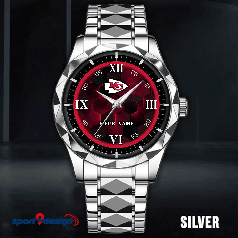 Kansas City Chiefs Luxury Diamond Men Watch Trending 2025