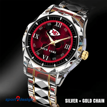 Kansas City Chiefs Luxury Diamond Men Watch Trending 2025