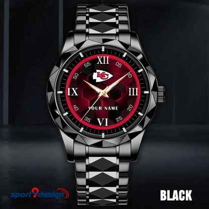 Kansas City Chiefs Luxury Diamond Men Watch Trending 2025