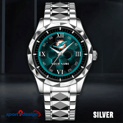 Miami Dolphins Luxury Diamond Men Watch Trending 2025