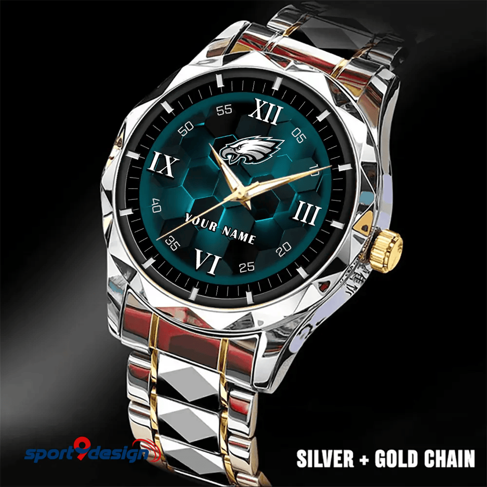 Philadelphia Eagles Luxury Diamond Men Watch Trending 2025