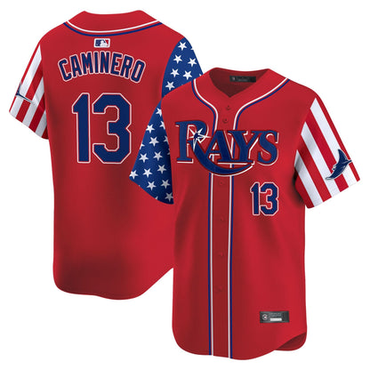 Men's Tampa Bay Rays 2025 Independence Day Vapor Premier Limited Jersey - All Stitched