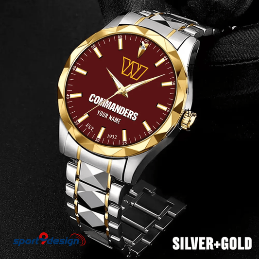 Washington Commanders Luxury Diamond Men Watch Trending 2025
