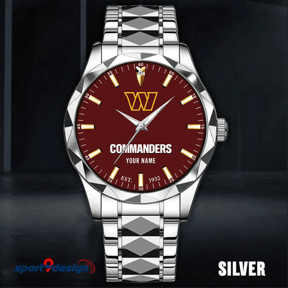 Washington Commanders Luxury Diamond Men Watch Trending 2025