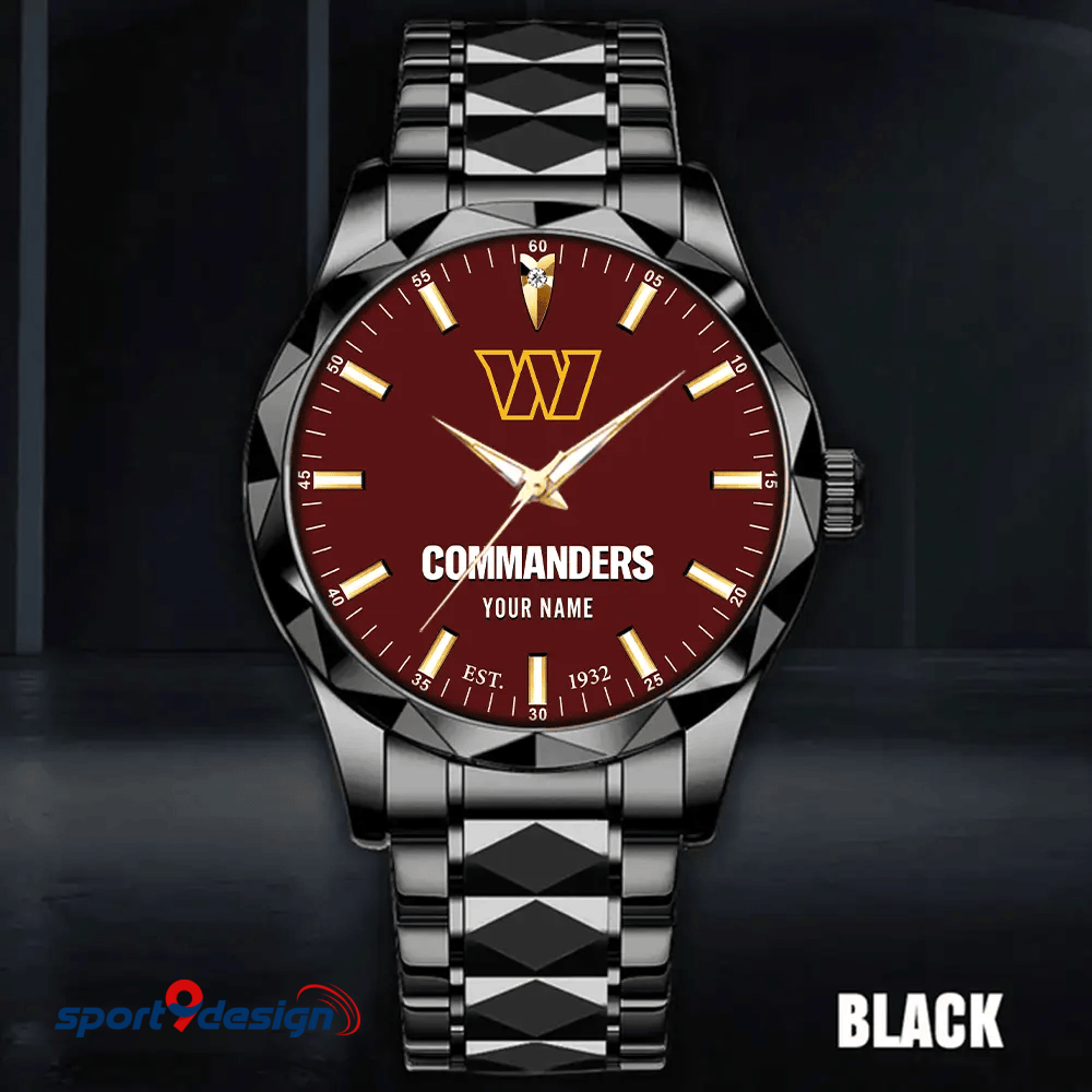 Washington Commanders Luxury Diamond Men Watch Trending 2025