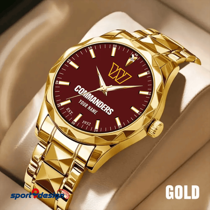 Washington Commanders Luxury Diamond Men Watch Trending 2025