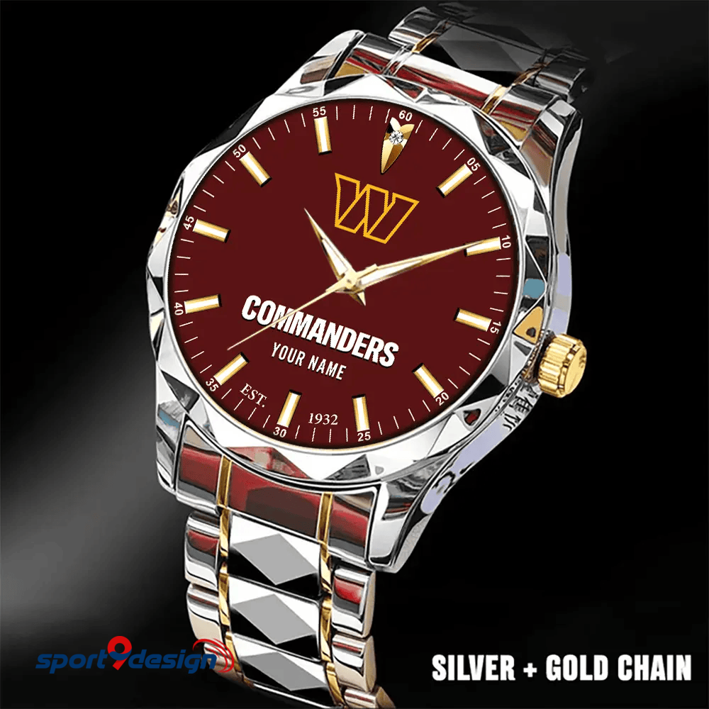 Washington Commanders Luxury Diamond Men Watch Trending 2025
