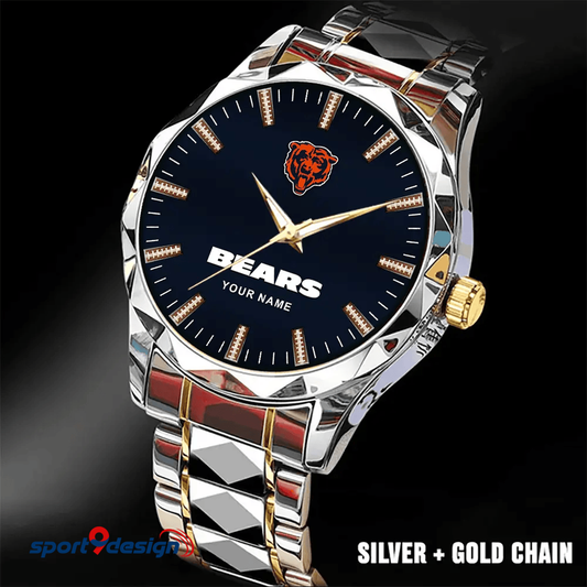 Chicago Bears Luxury Diamond Men Watch Trending 2025