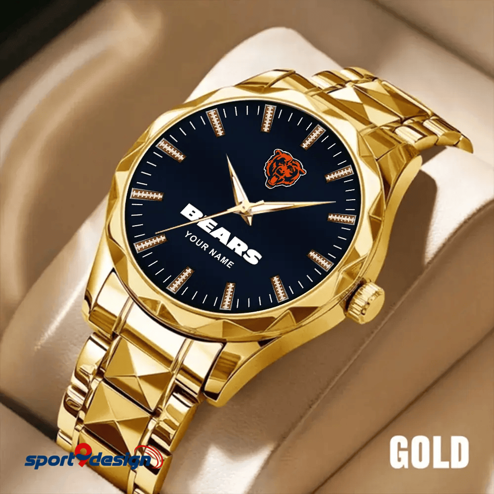 Chicago Bears Luxury Diamond Men Watch Trending 2025