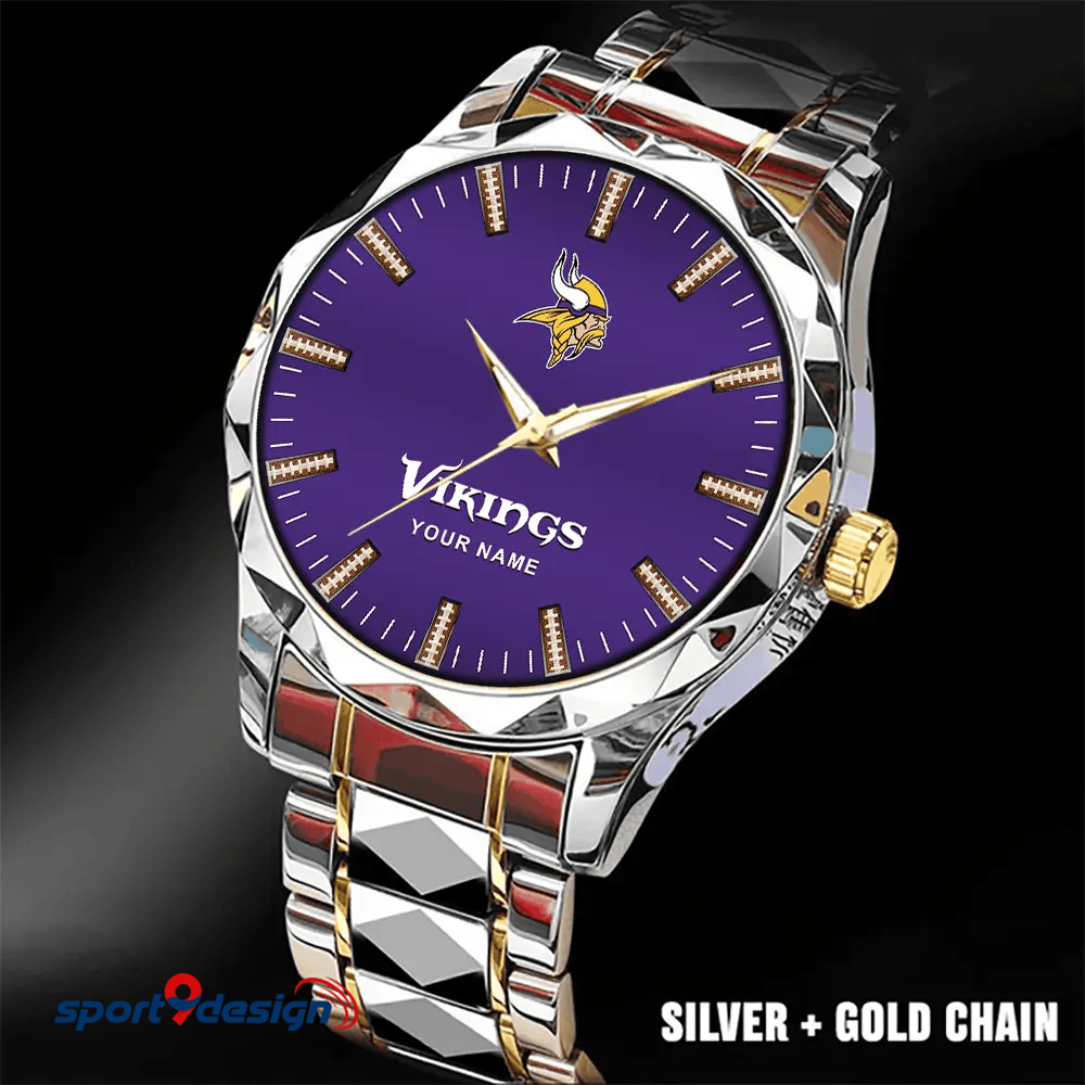 Minnesota Vikings Luxury Diamond Men Watch Trending 2025