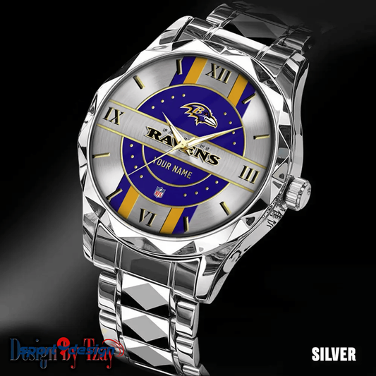Baltimore Ravens Business Watch For Men Automatic Mechanical Stainless Steel Band 2025