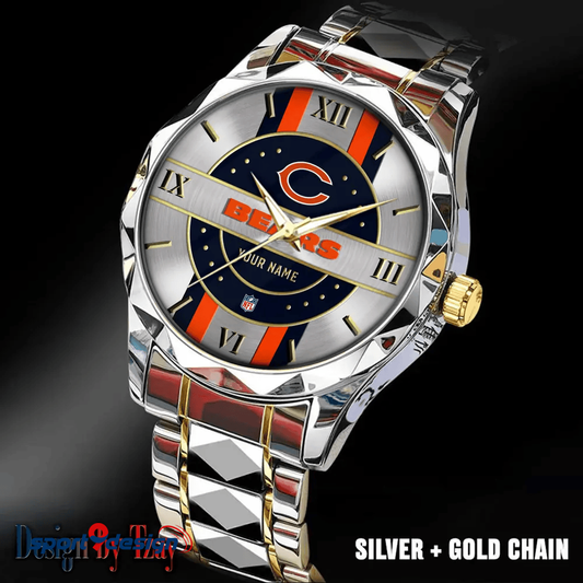 Chicago Bears Business Watch For Men Automatic Mechanical Stainless Steel Band 2025