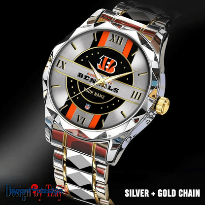 Cincinnati Bengals Business Watch For Men Automatic Mechanical Stainless Steel Band 2025