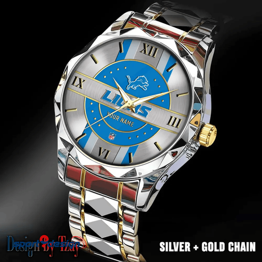 Detroit Lions Business Watch For Men Automatic Mechanical Stainless Steel Band 2025
