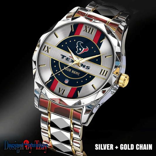 Houston Texans Business Watch For Men Automatic Mechanical Stainless Steel Band 2025