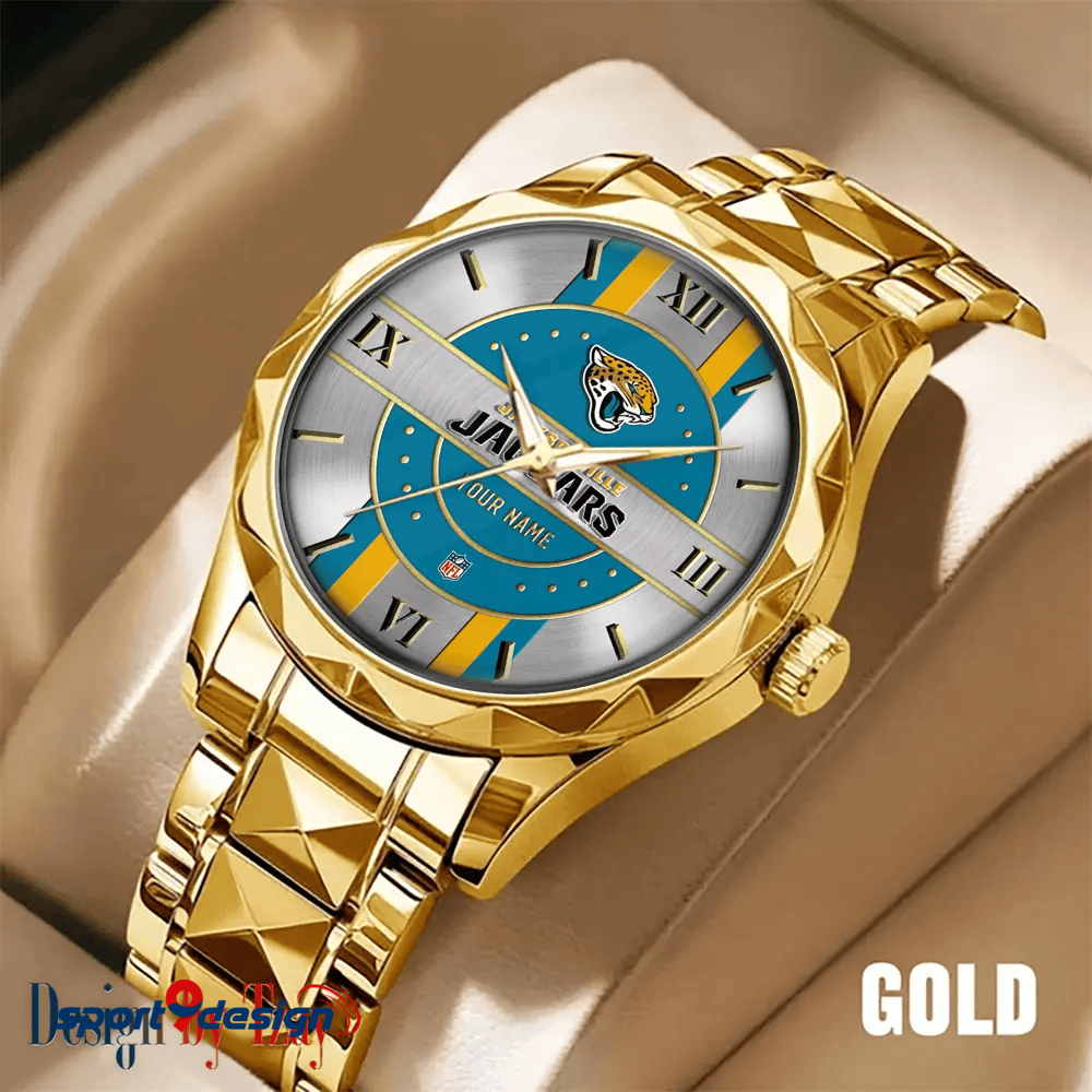 Jacksonville Jaguars Business Watch For Men Automatic Mechanical Stainless Steel Band 2025