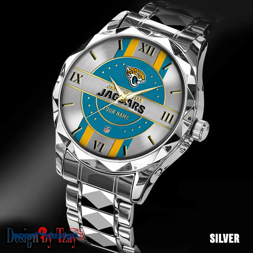 Jacksonville Jaguars Business Watch For Men Automatic Mechanical Stainless Steel Band 2025