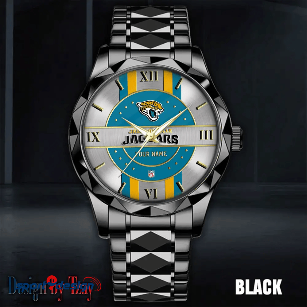 Jacksonville Jaguars Business Watch For Men Automatic Mechanical Stainless Steel Band 2025
