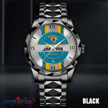 Jacksonville Jaguars Business Watch For Men Automatic Mechanical Stainless Steel Band 2025