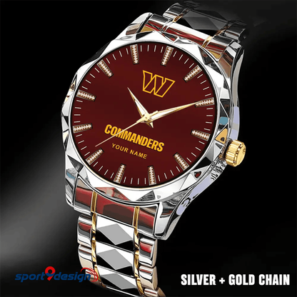Washington Commanders Luxury Diamond Men Watch Trending 2025