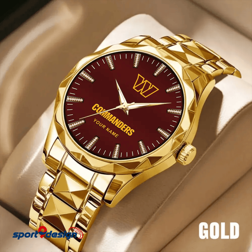 Washington Commanders Luxury Diamond Men Watch Trending 2025