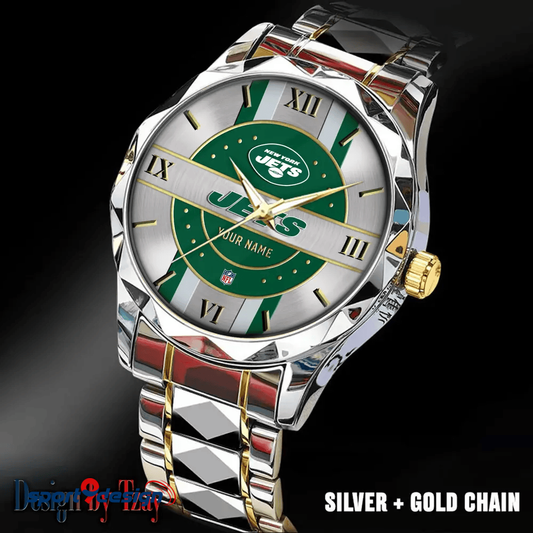 New York Jets Business Watch For Men Automatic Mechanical Stainless Steel Band 2025