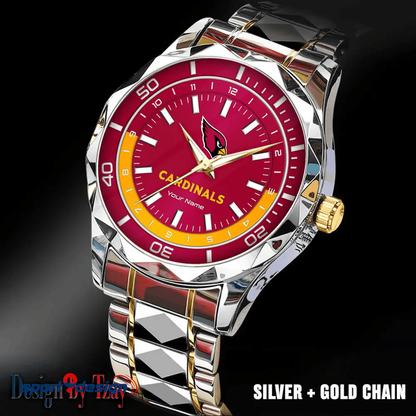 Arizona Cardinals Business Watch For Men Automatic Mechanical Stainless Steel Band 2025