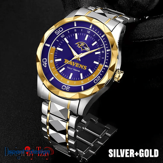 Baltimore Ravens Business Watch For Men Automatic Mechanical Stainless Steel Band 2025