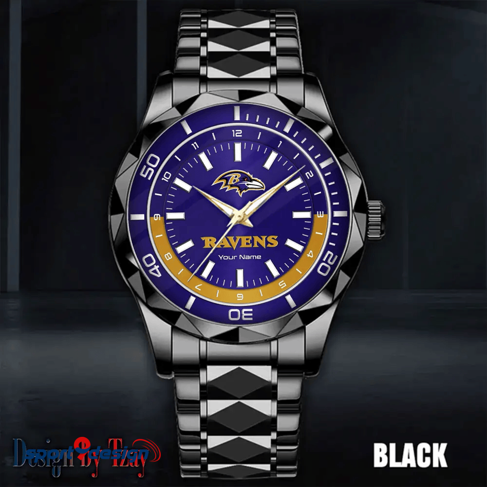 Baltimore Ravens Business Watch For Men Automatic Mechanical Stainless Steel Band 2025