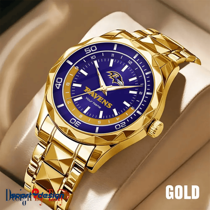 Baltimore Ravens Business Watch For Men Automatic Mechanical Stainless Steel Band 2025