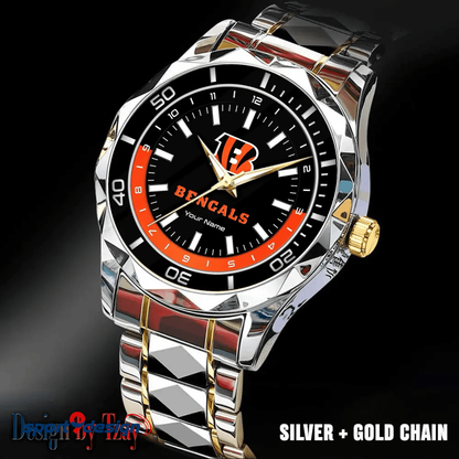 Cincinnati Bengals Business Watch For Men Automatic Mechanical Stainless Steel Band 2025