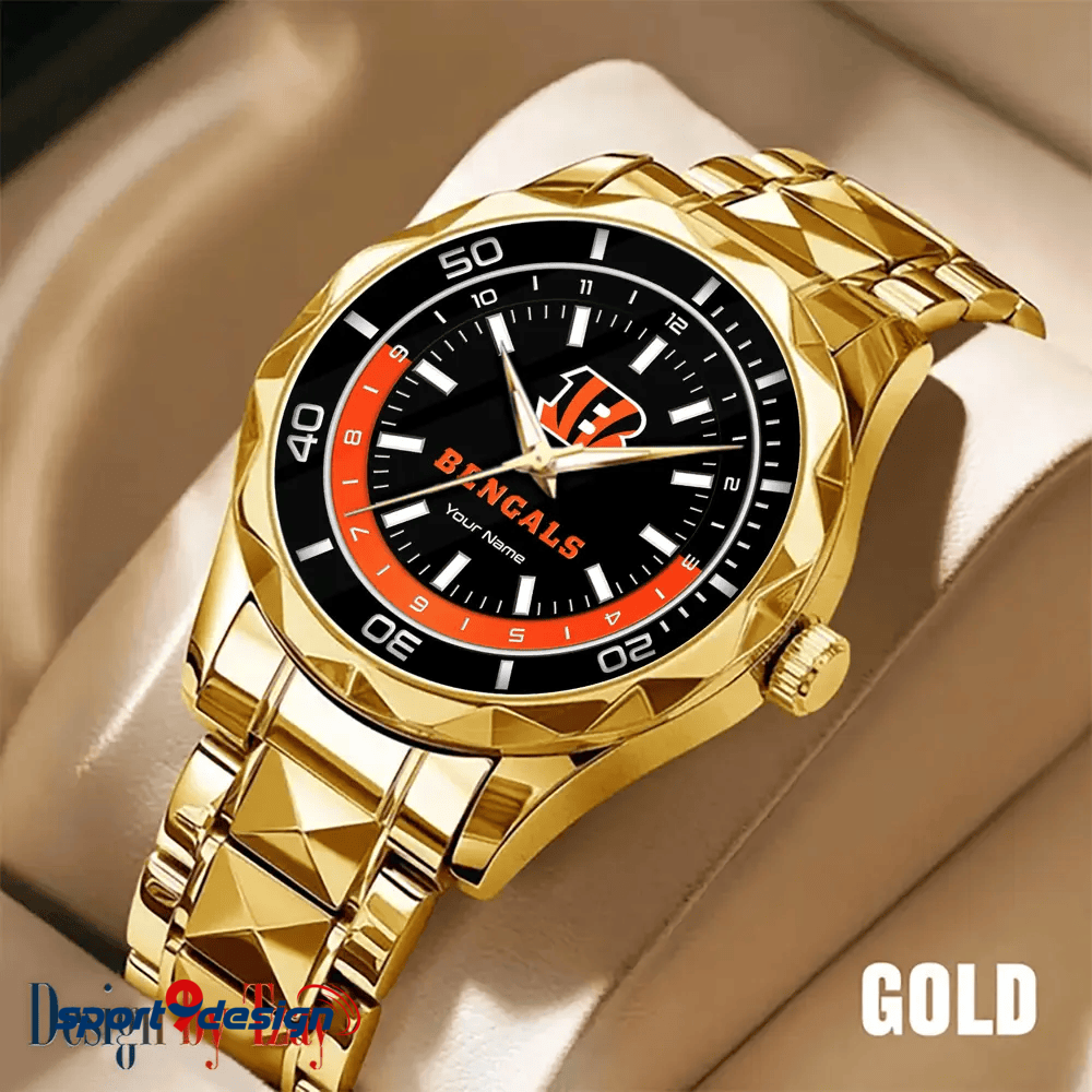 Cincinnati Bengals Business Watch For Men Automatic Mechanical Stainless Steel Band 2025