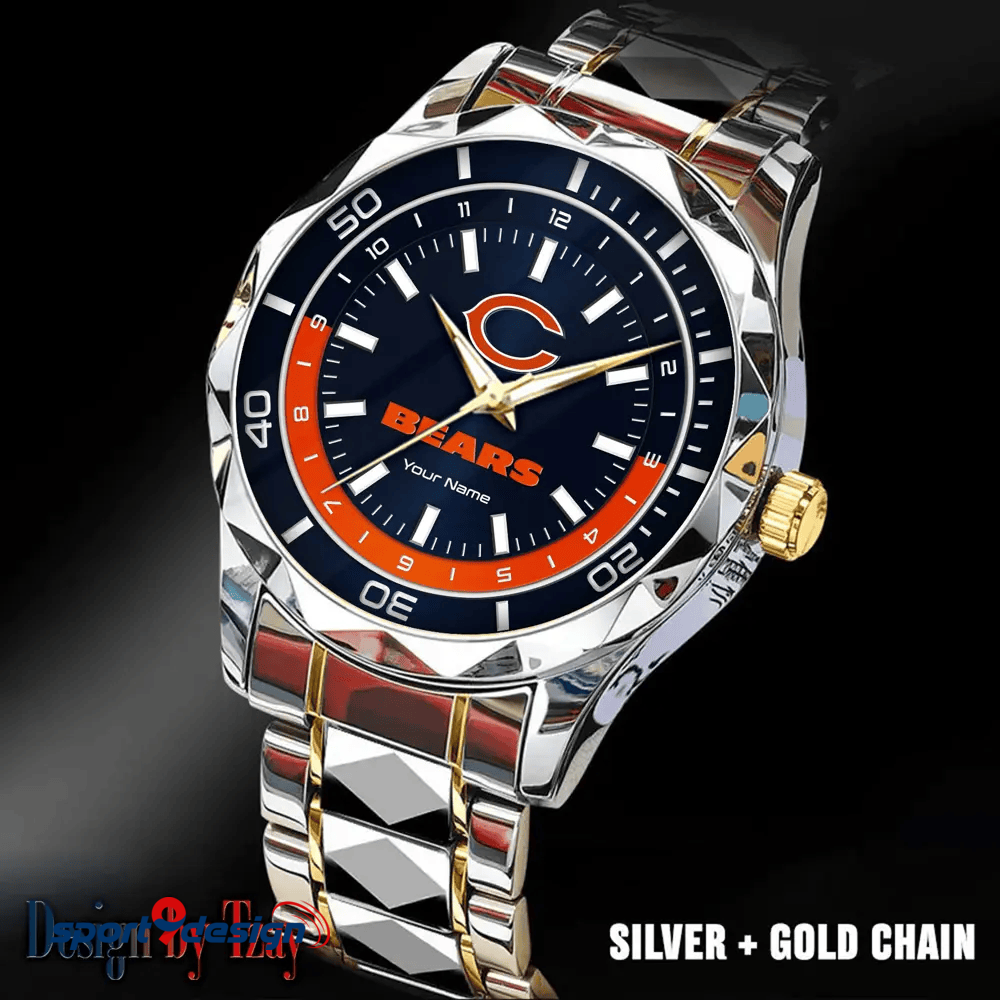 Chicago Bears Business Watch For Men Automatic Mechanical Stainless Steel Band 2025