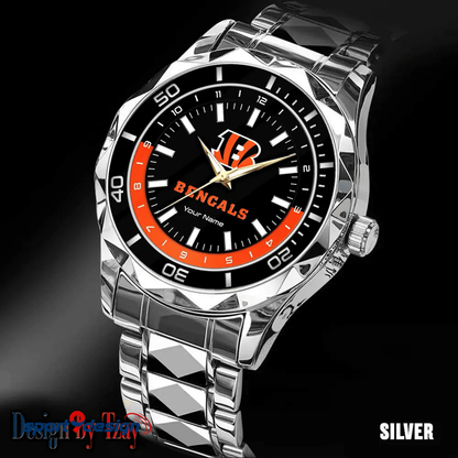 Cincinnati Bengals Business Watch For Men Automatic Mechanical Stainless Steel Band 2025