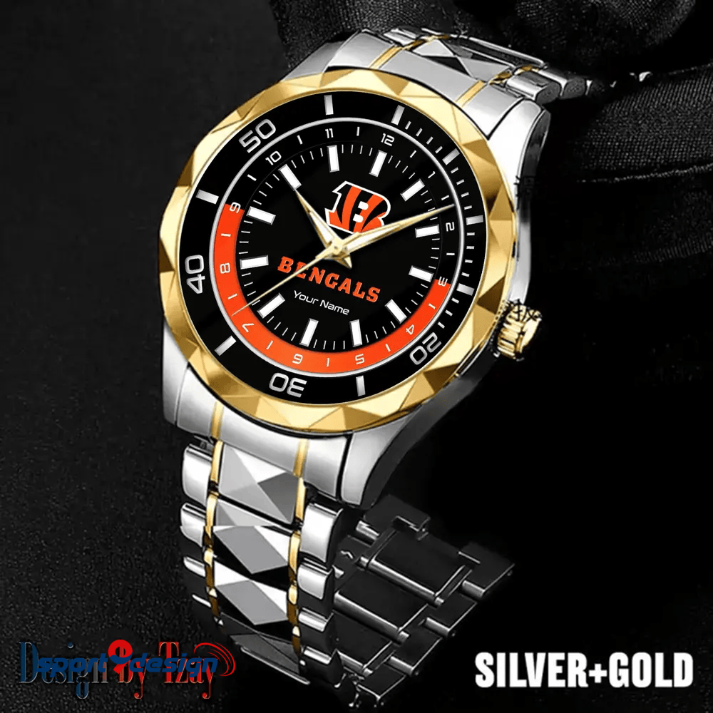 Cincinnati Bengals Business Watch For Men Automatic Mechanical Stainless Steel Band 2025