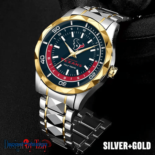 Houston Texans Business Watch For Men Automatic Mechanical Stainless Steel Band 2025