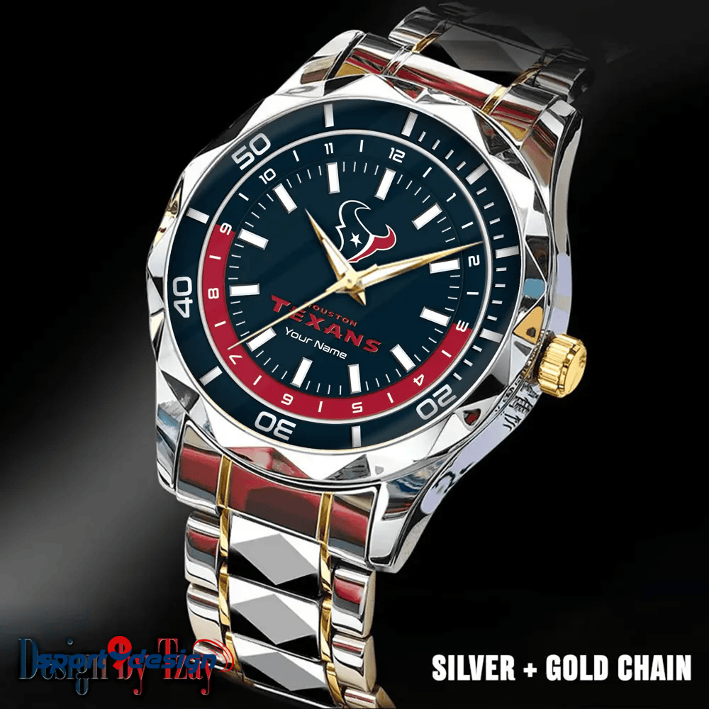 Houston Texans Business Watch For Men Automatic Mechanical Stainless Steel Band 2025