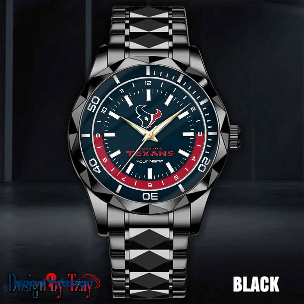 Houston Texans Business Watch For Men Automatic Mechanical Stainless Steel Band 2025