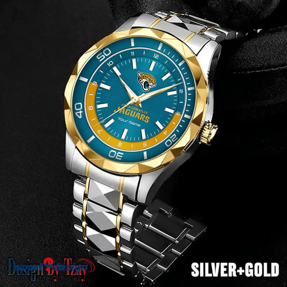Jacksonville Jaguars Business Watch For Men Automatic Mechanical Stainless Steel Band 2025