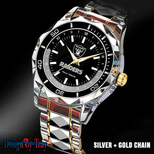 Las Vegas Raiders Business Watch For Men Automatic Mechanical Stainless Steel Band 2025