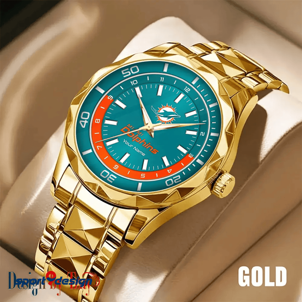Miami Dolphins Business Watch For Men Automatic Mechanical Stainless Steel Band 2025