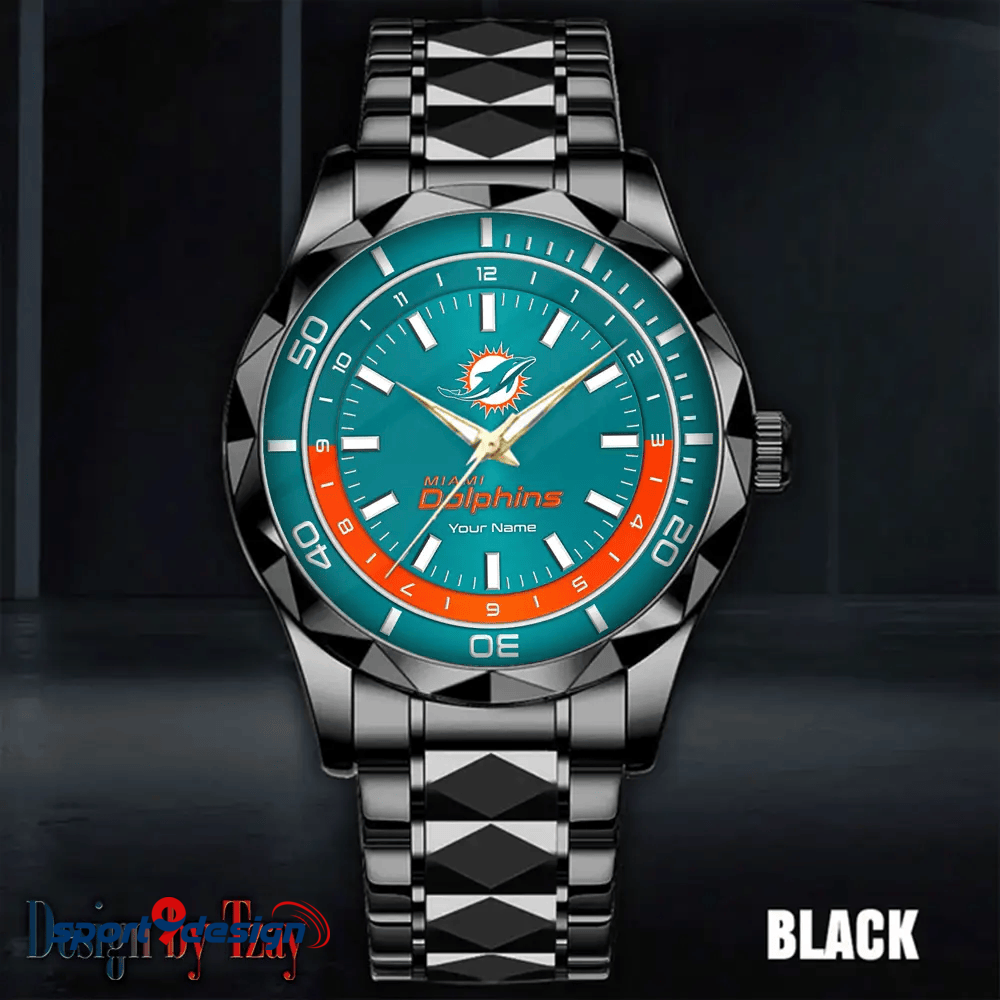 Miami Dolphins Business Watch For Men Automatic Mechanical Stainless Steel Band 2025