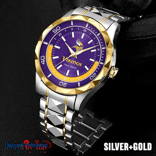 Minnesota Vikings Business Watch For Men Automatic Mechanical Stainless Steel Band 2025
