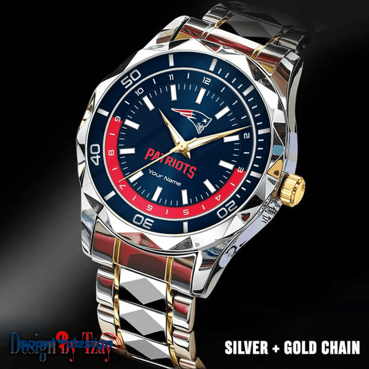 New England Patriots Business Watch For Men Automatic Mechanical Stainless Steel Band 2025